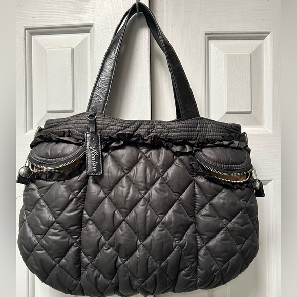 Juicy Couture Vintage Y2K Black Quilted Puffer Multipocket satchel/tophandle bag - Picture 2 of 10
